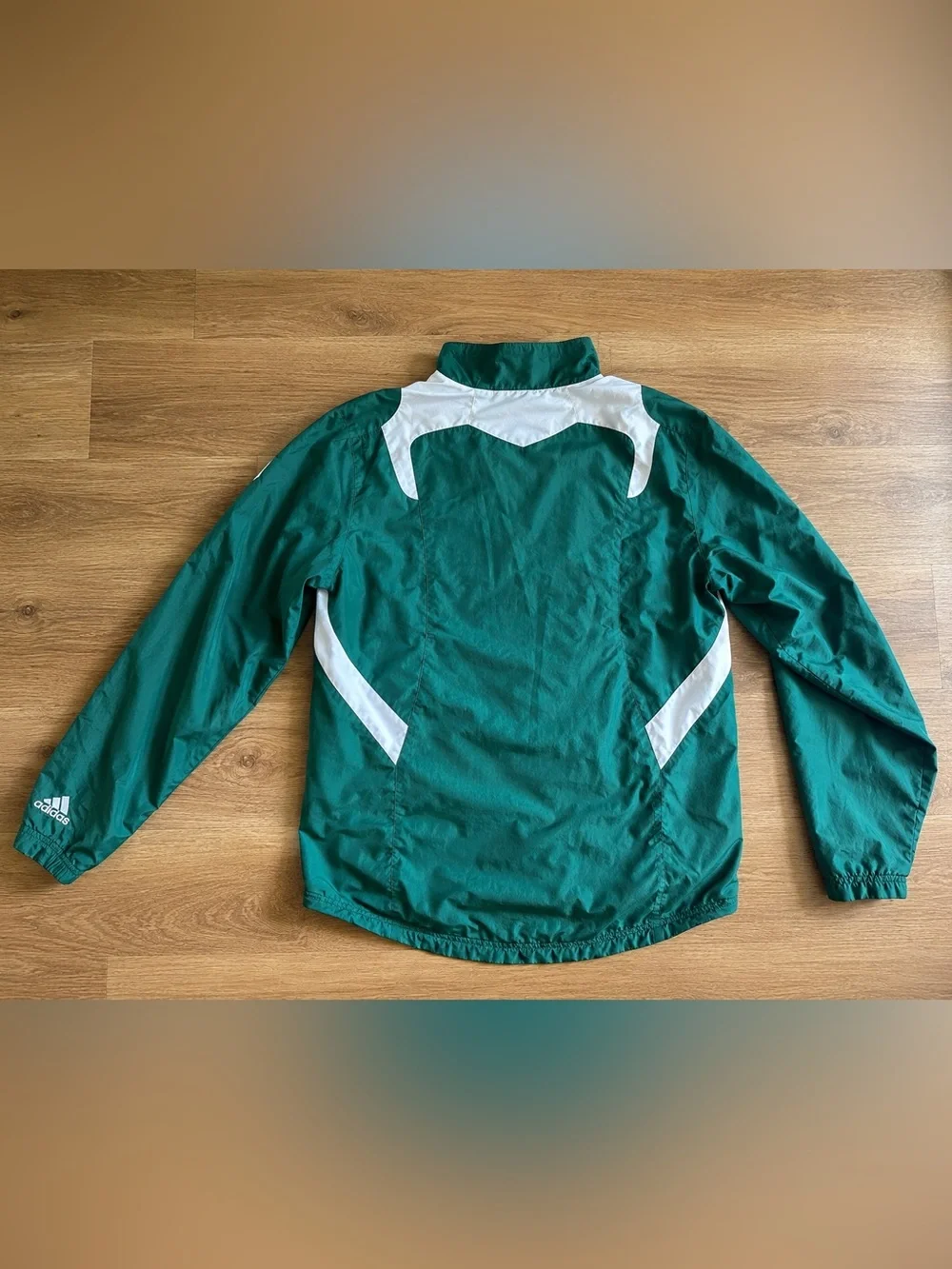 Adidas Notre Dame Fighting Irish Green Quarter Zip Windbreaker Pullover Jacket S